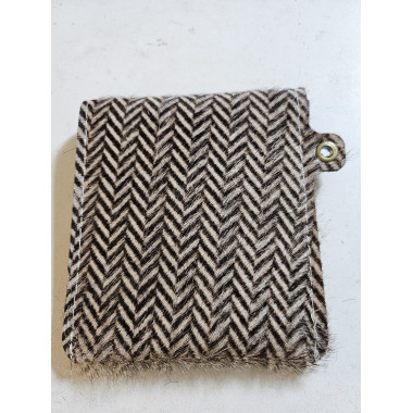 Pochette pour Samsung Zflip en cuir véritable (fourure chevrons).