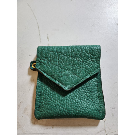 Pochette pour Samsung Zflip en cuir véritable vert