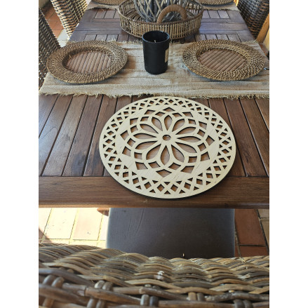 Grand set de table en bois