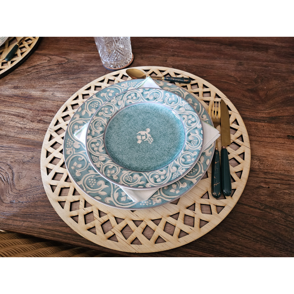 Grand set de table en bois