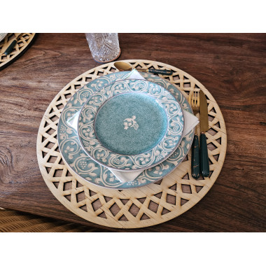 Grand set de table en bois