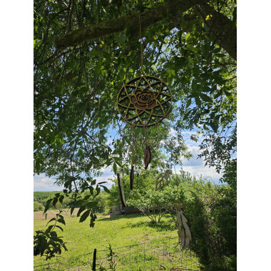 Dreamcatcher bois modèle rose