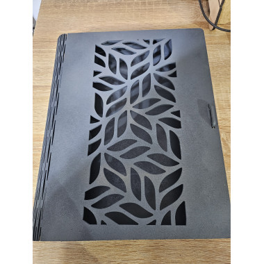 Livre boîte de rangement antracite. Format A4.