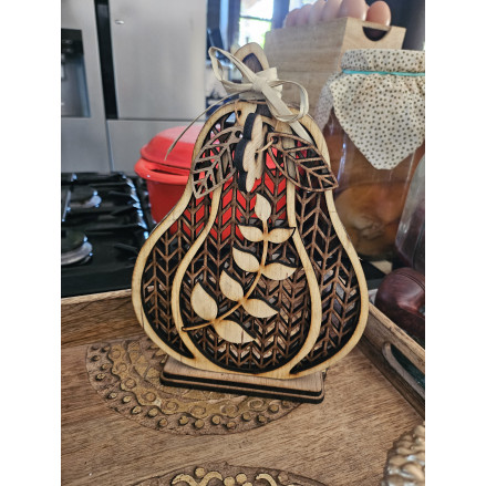 Courge bi-face façon cannage (grande)