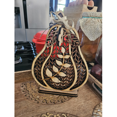 Courge bi-face façon cannage (grande)