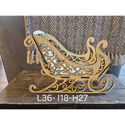 Grand Traîneau en bois modèle 3