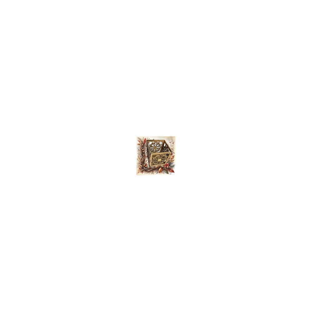Photophore en bois doré pour bougie led