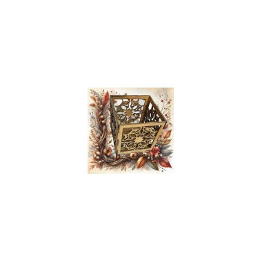 Photophore en bois doré pour bougie led
