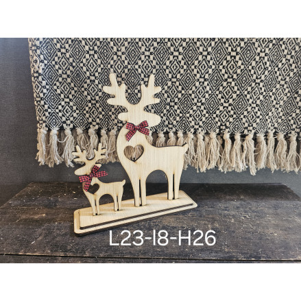 2 Rennes scandinaves en bois clair