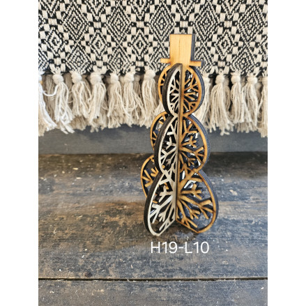 Bonhomme de neige 3D bois clair