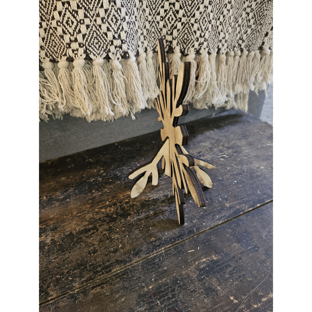 Flocon de neige 3D bois clair