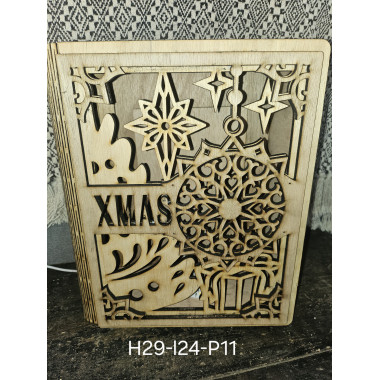 Livre en bois en bois illuminé Led usb