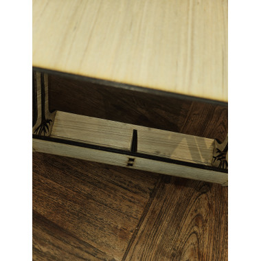 Mangeoire à oiseaux en bois clair